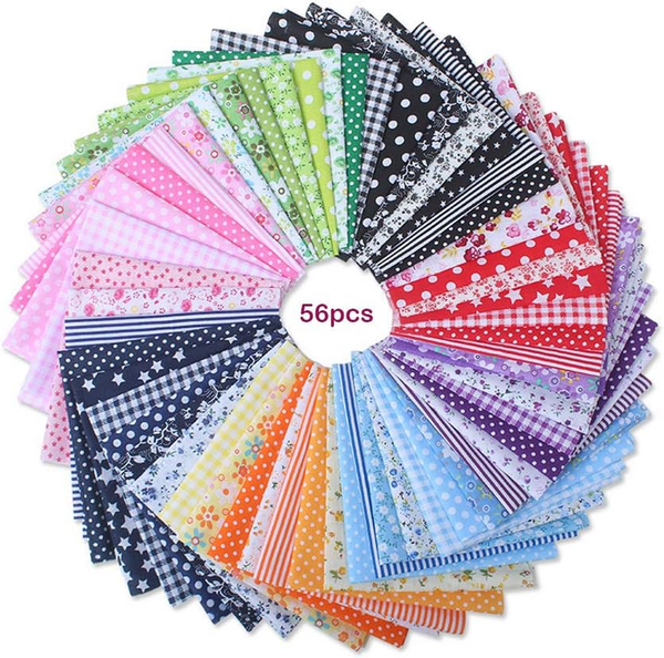 Patchwork Stoff Set 56 StüCk Baumwollquadrate FüR NäHen Quilten Basteln-image
