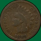1883 Indian Head Cent Good G Coin #39554