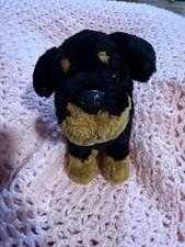 GANZ WEBKINZ Rottweiler Dog Plush Pet Pup Stuffed Animal 8" Toy HM183 NO CODE