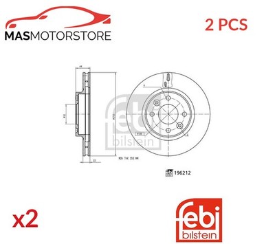 BREMSSCHEIBEN SATZ PAAR VORNE FEBI BILSTEIN 196212 2PCS P NEU OE QUALITÄT