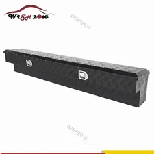 72"X12"X13" Heavy Duty Truck Pickup Storage Tool box Lock Trailer Tongue