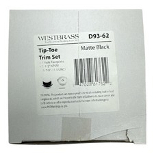 Westbrass 1-1/2" Coarse Thread Tip-Toe Bathtub Drain Plug Trim Set Black D93-62