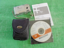 VINTAGE HP PHOTOSMART E327 5.0 MP DIGITAL CAMERA AND SIM CARD, INFO DC. "TESTED"