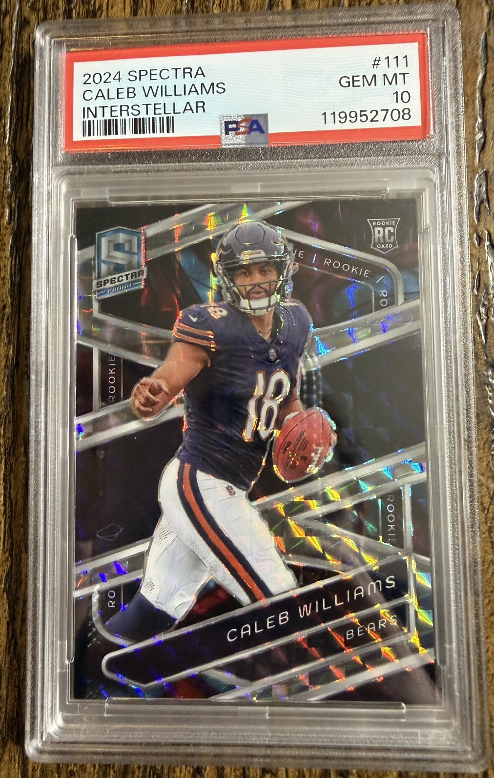 2024 Panini Spectra - Caleb Williams #111 Interstellar Prizm /60 (RC) PSA 10