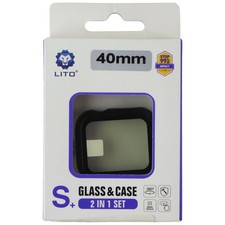 LITO S Glass and Case Set for Apple Watch Series SE 2/SE/6/5/4 40mm - Carbon