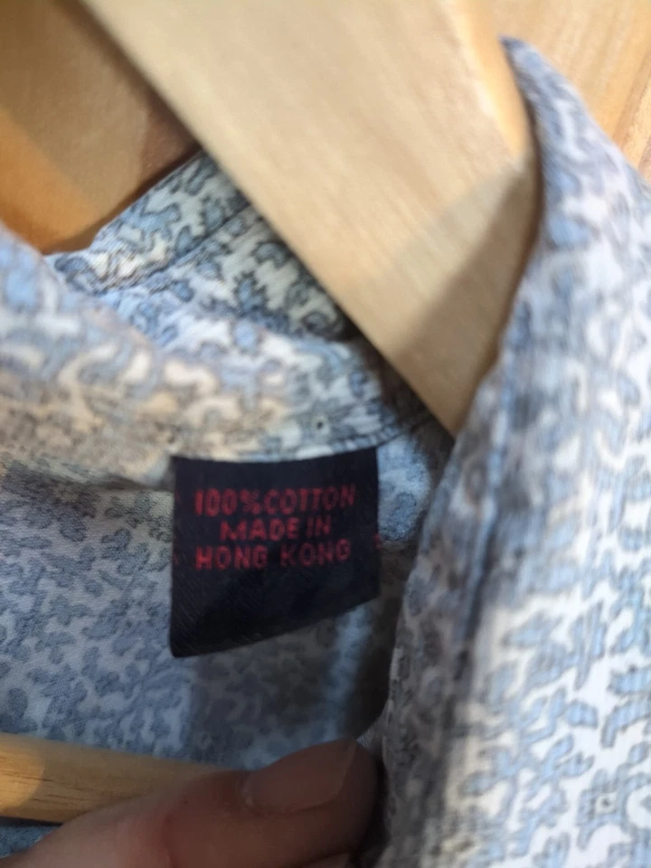 Camisa De Colección AUSTIN REED LONDON Para Hombres Talla L Floral Perla A Presión Occidental Manga Larga Foto 4 de 4