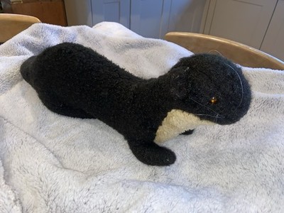 Vintage Alresford Crafts Ltd Otter/Marder Plüschtier Made in England realistisch.