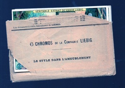 liebig chromos GARDENS complete series with a Liebig envelope P48329