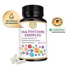Multivitamin Complex - Vitamin A-Z - 25 Vital Substances - 180 Capsules - High Dose
