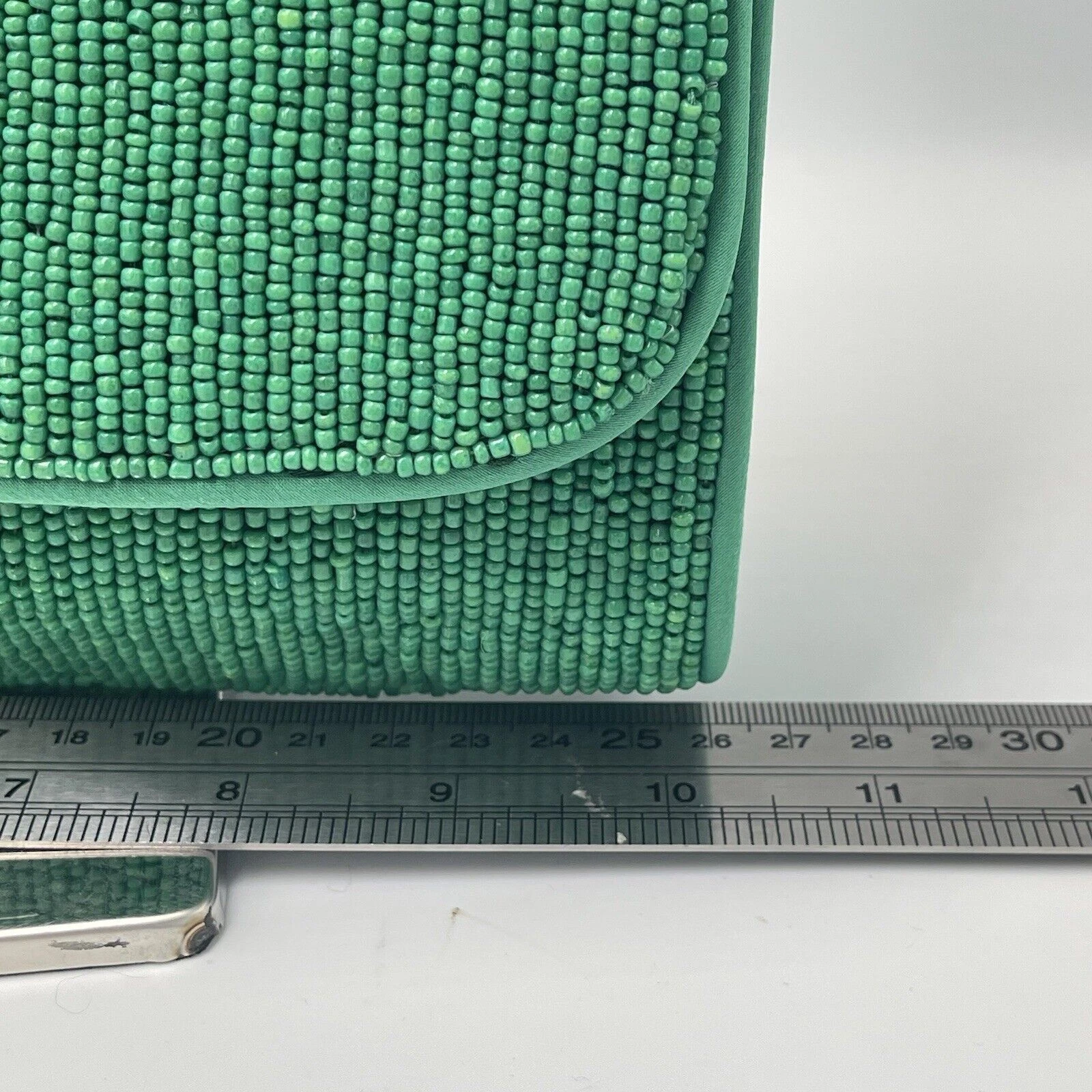 WANDLER J. nuova con etichetta Borsa a tracolla Crew Kelly verde RARA HTF Firenze convertibile pochette con perline