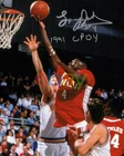 Larry Johnson SIGNED 8x10 Photo + 1991 CPOY UNLV Rebels reprint