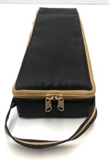 15 Cassette Carrying Storage Case Black Nylon Handle Zipper with 10 Empty Cases