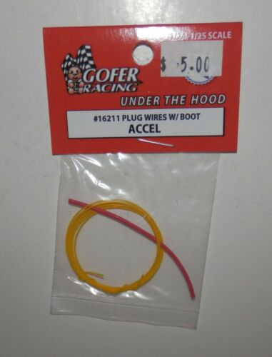 Gofer Racing 1:24/25 Plug Wires with Boot Accel #16211 NIP - Afbeelding 1 van 1