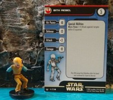 Star Wars Miniatures Universe BITH REBEL 44 With Card. b 