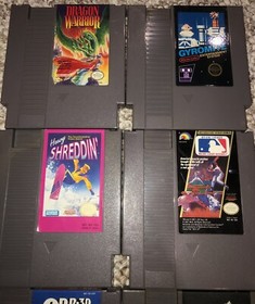 NES 6 GAME LOT! DRAGON WARRIOR, GYROMITE, SHREDDIN & MORE! (NINTENDO) LOOK!!