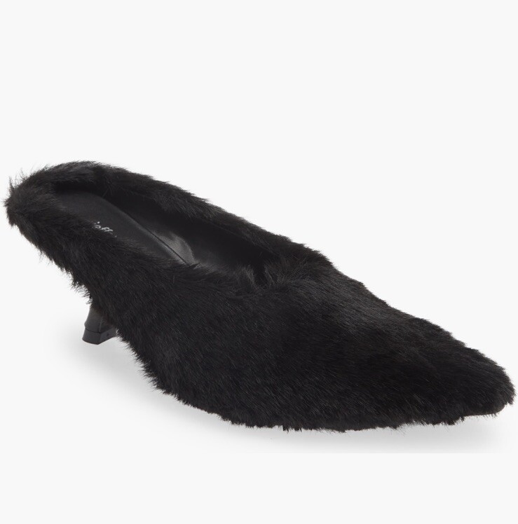 [RECTO] / ☆ 24FW LENA FAUX FUR KITTEN HEEL MULE / CAMEL Lena Faux Fur Kitten Heel Mule – VIBE TWLV