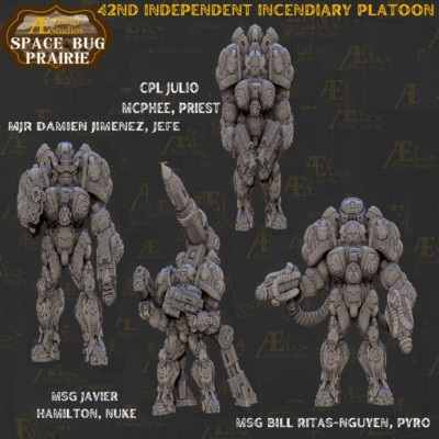 Aether Studios 42nd Platoon x4 28mm stargrave Starsaga Planet28 Starfinder