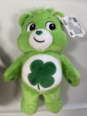 Care Bears 9'' Bean Plush Glitter Belly Good Luck Bear Soft Huggable Lucky Toy