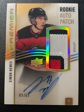 23-24 Premier Hockey Acetate Rookie Auto Patch Gold AR-SN Simon Nemec #/65