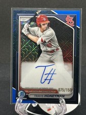 2024 Bowman Chrome Travis Honeyman Blue MOJO Refractor Auto 075/150 St. Louis