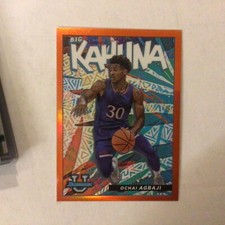 Ochai Agbaji 17/25 made orange ref rc Big Kahuna 2021/22 2022 Bowman University