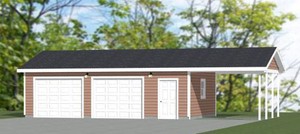 30x20 2 Car Garage With Carport 600 Sqft Pdf Floor Plan