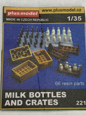 1:35 Plus Model 221 Milk Bottles & Crates Resin Detail Kit PM0706