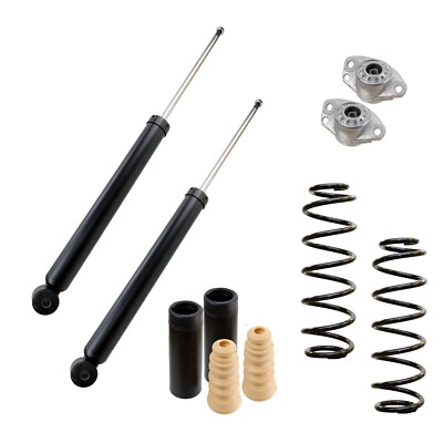 Stoßdämpfer Set hinten + Federn Domlager Anschlagpuffer für VW Golf 4 