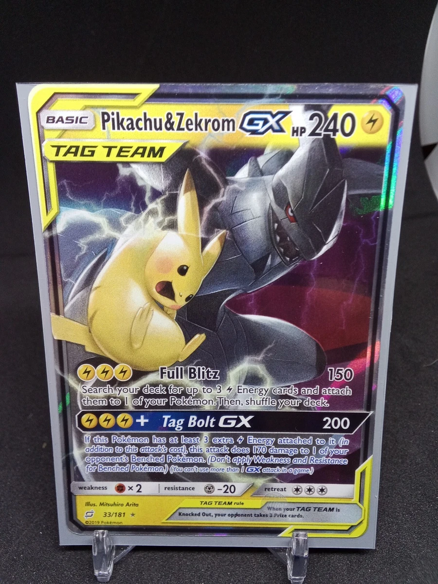 Pikachu & Zekrom GX 33/181, SM = Team Up, TAG TEAM, Ultra Rare
