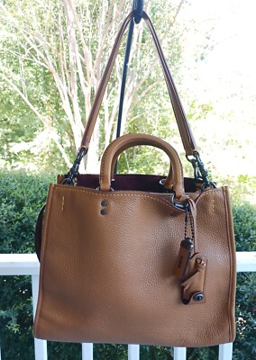 Coach 1941 Rogue 30 MEDIUM British Tan Leather Triple Compartment 