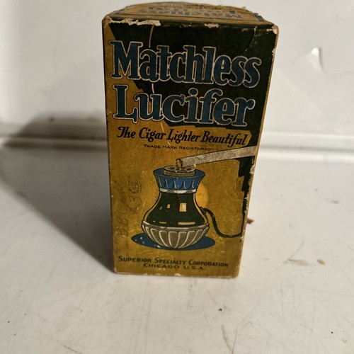 MATCHLESS LUCIFER VINTAGE ELECTRIC CIGAR LIGHTER W/ Original Box!