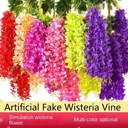110cm Zisterie Künstliche Blume Vine Ivy Garland Leaf Für Home Wall Plant