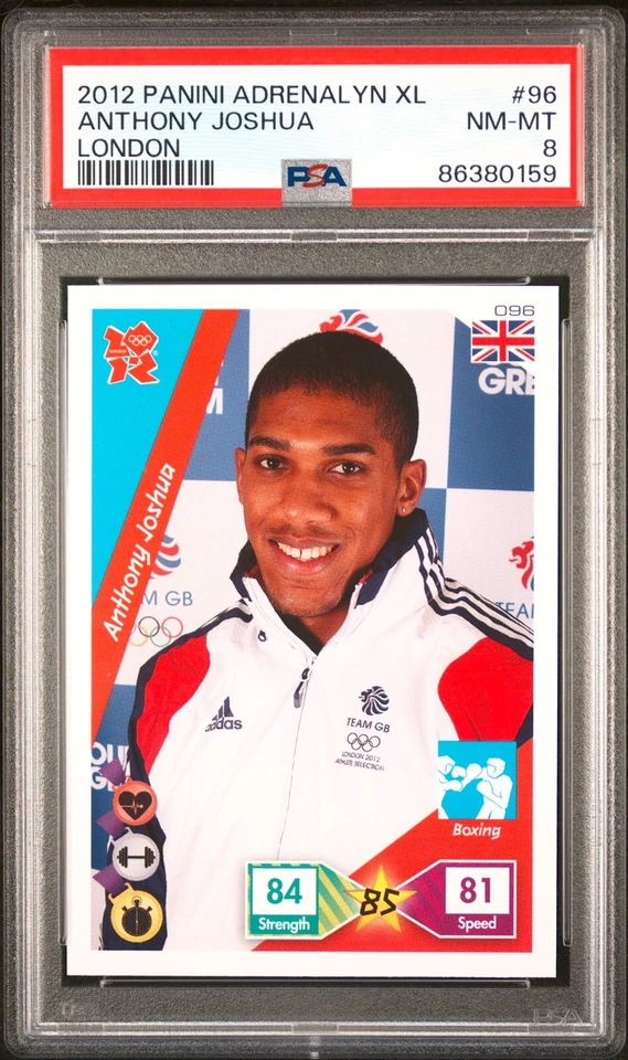 2012 Panini Adrenalyn XL Anthony Joshua Rookie RC #96 PSA 8 Boxing Olympics GB - Image 2 of 3