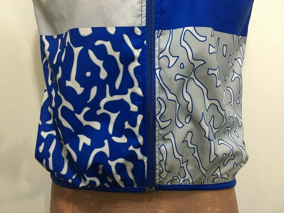 Cortavientos Louis Garneau S Bicicleta Sin Mangas Azul Gris Aspen Velo Malla Trasera Foto 3 de 4