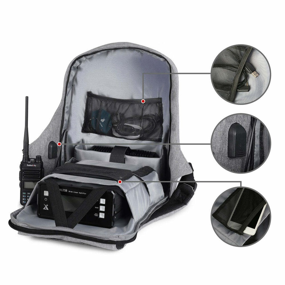 Raddy Multi-function Backpack Ham Radio Accessories Laptop Waterproof