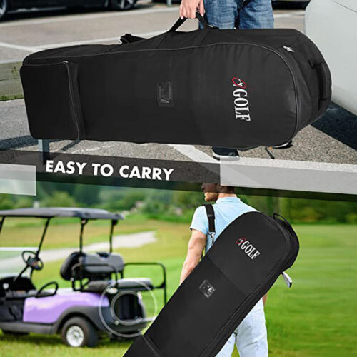 Golfschlägertasche auf Rädern Reiseabdeckung Tasche Etui Deluxe Flugschutz Gepäck - Bild 1 von 14