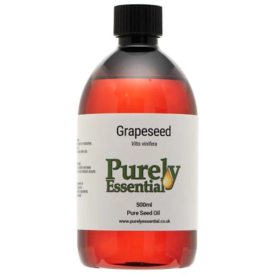 PURELY ESSENTIAL Grapeseed Oil 50ml 100m 500ml 100% Pure & Natural, Cosmetic Grade, Purely