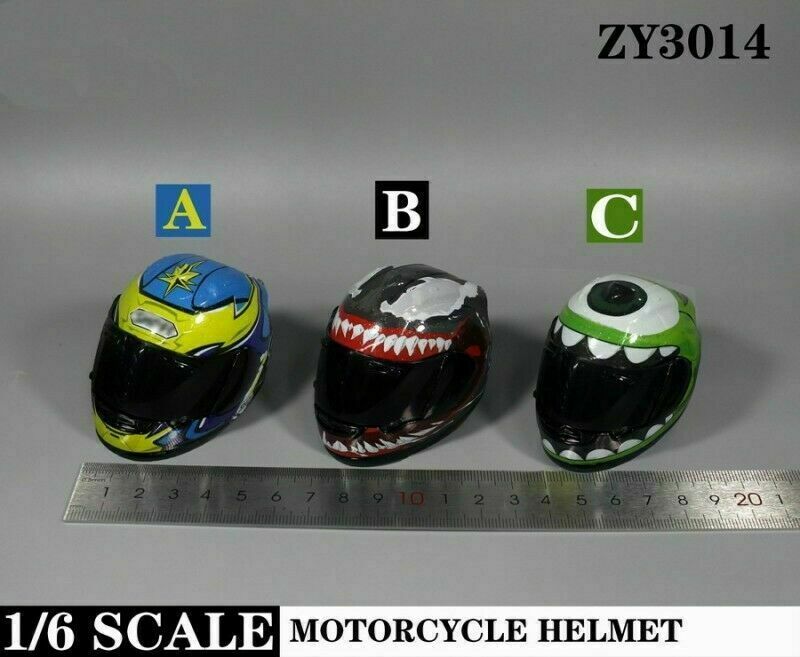 1:6 ZYTOYS ZY3014 Motorcycle Helmet Model Toy Fit 12'' Action