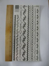 Heidi Grace BORDER FOIL Rub Ons Borders 1 Sheet 5.5" X 12" NIP 