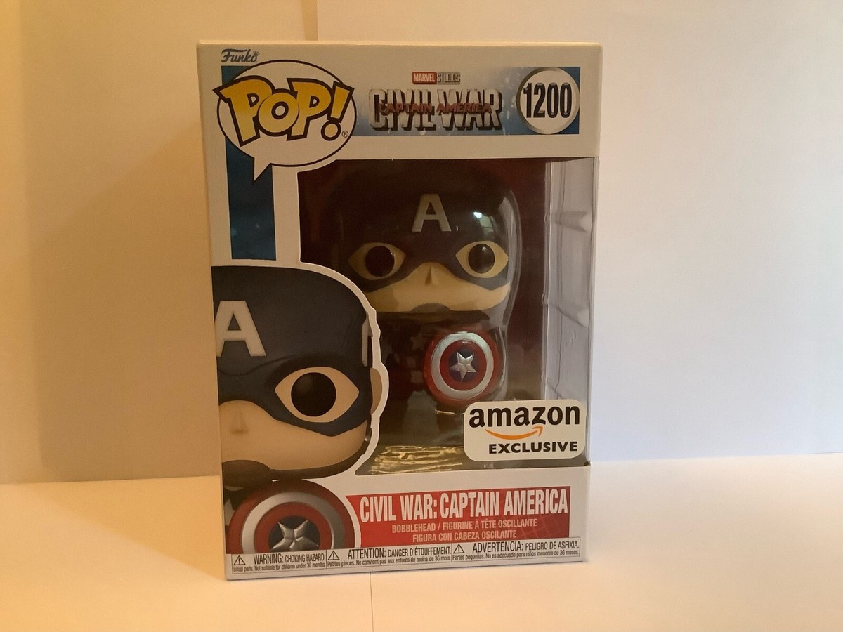 Captain America Funko Pop Bobble Head Civil War Amazon Exclusive 