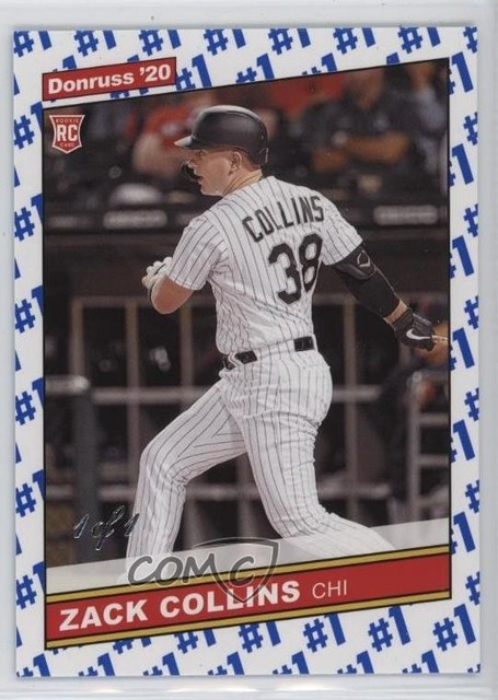 2020 Panini Donruss Retro 1986 Number 1 1/1 Zack Collins (Base) #247 Rookie RC