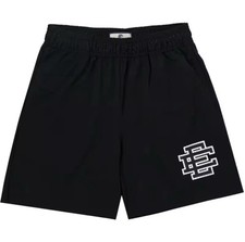 Eric Emanuel Black Mesh Athletic Shorts Men's M Drawstring Elastic Waist