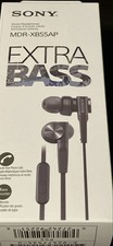 New SONY MDR-XB55AP Black In Ear Earphones EXTRA BASS Heavy Low End JP
