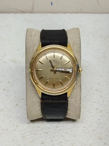 1979 Men's Timex 38mm Viscount Automatic Gold Plated? 37869 10979 Watch