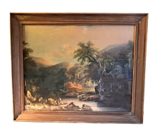 THOMAS WALSMSLEY Enchanted Valley Print Art 22x28 FARMHOUSE WOOD Frame 26x32