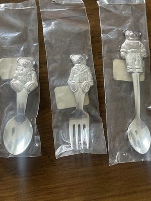 Polo Bear Ralph Lauren 3 Piece Sealed SilverPlate Spoon & Fork Set New