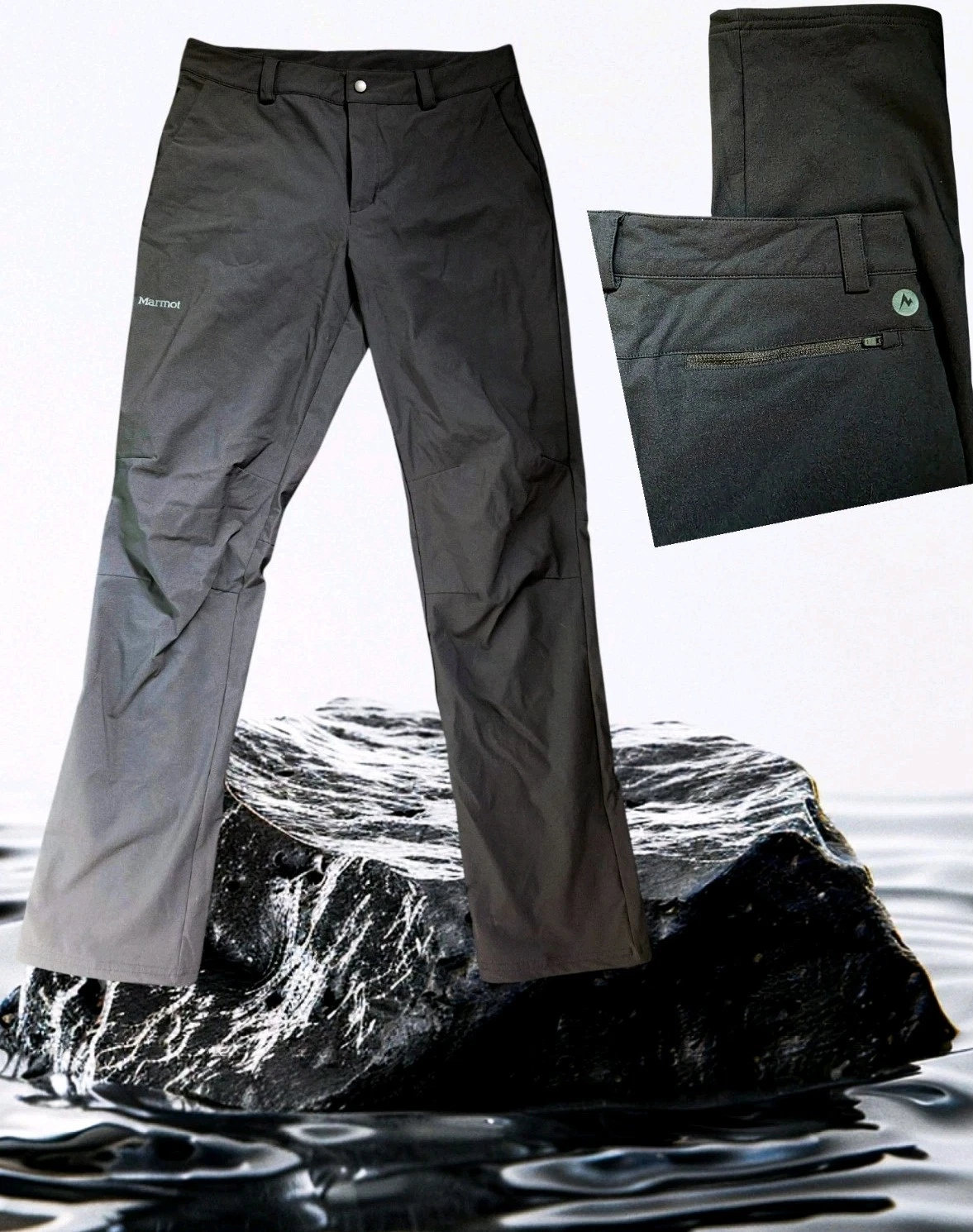 Marmot Men’s Softshell Pants Size 32R – Black –