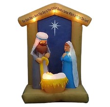 New 6.5' Holiday Living Christmas Nativity Scene Airblown Inflatable Yard Decor