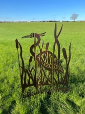 Heron Metal Garden Screens Heron Pond Screen 135cm wide