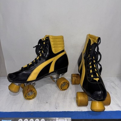 Vintage Marco Polo Warrior Roller Skates Men s Size 9,Yellow 11.5  Toe-Heel Worn
